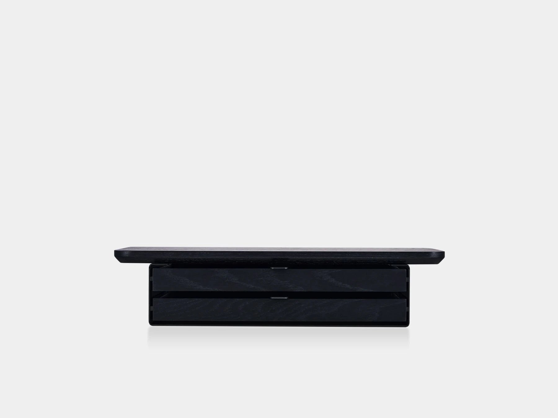 black, dual drawer, black