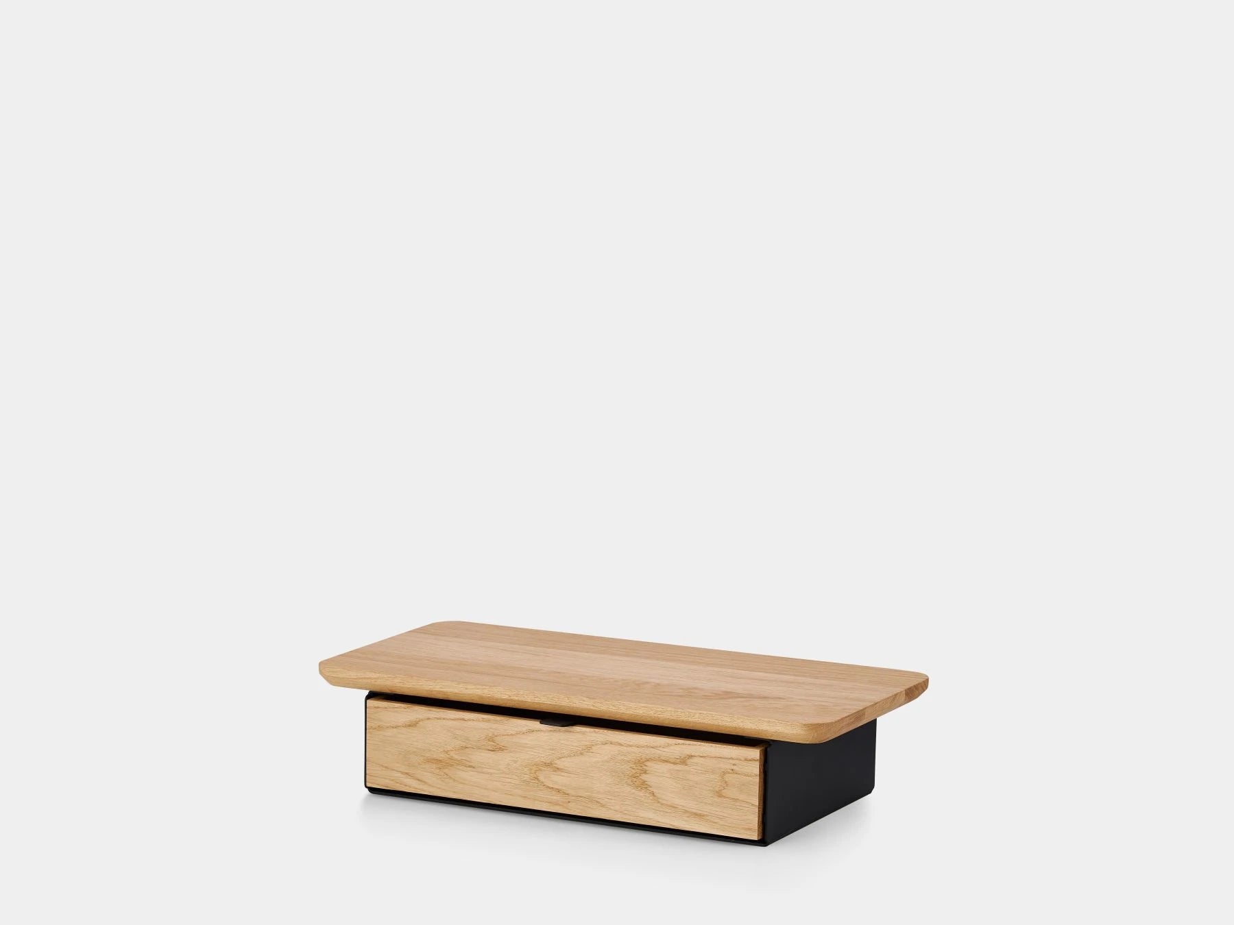 oak, single drawer, black