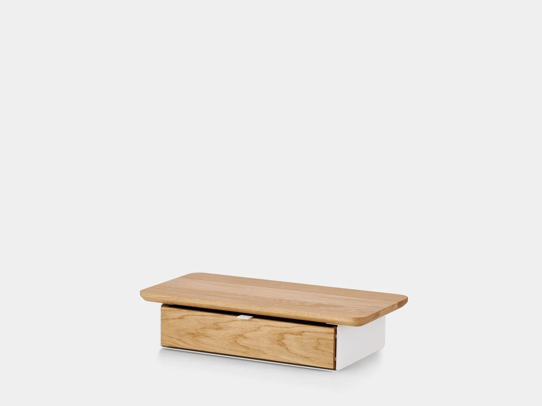 oak, single drawer, white