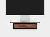 walnut, single drawer, black