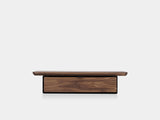 walnut, single drawer, black