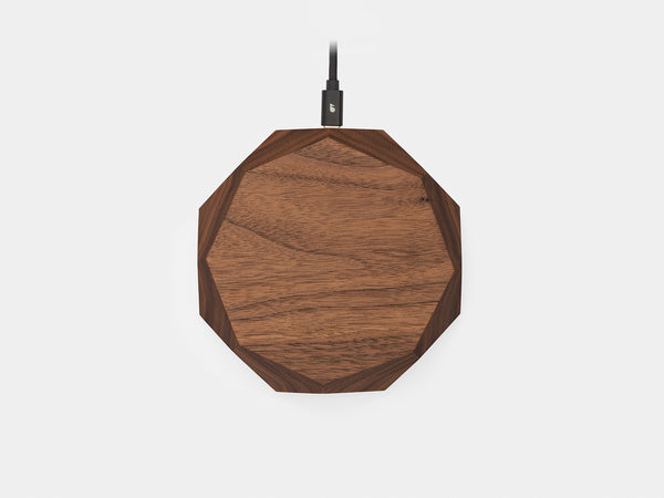 walnut Geometric Charging Pad | walnut,