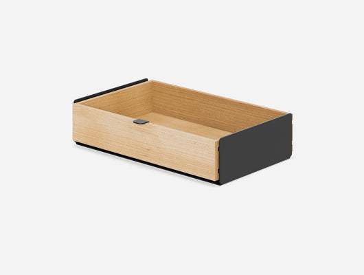 oak, single drawer, black