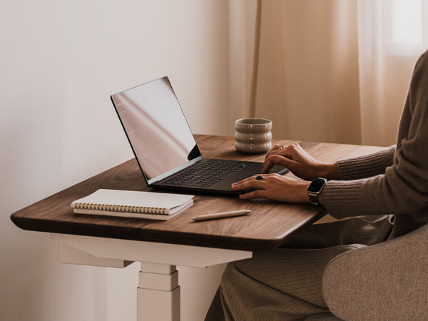 Mini Standing Desk for small setup with laptop|walnut, ,