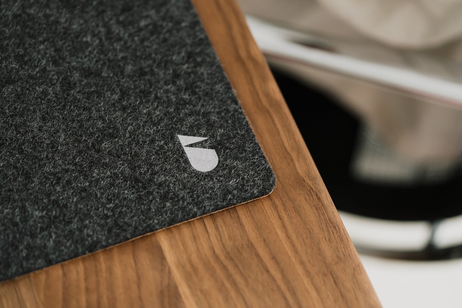 Mousepad Oakywood desk mat wool felt structure| anthracite,