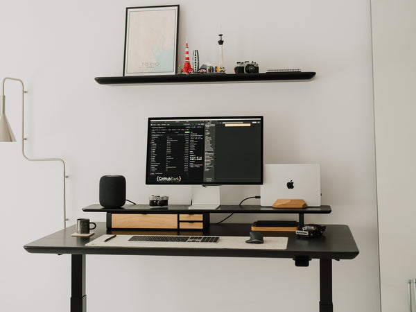 Oakywood Desk Shelf in black| - 